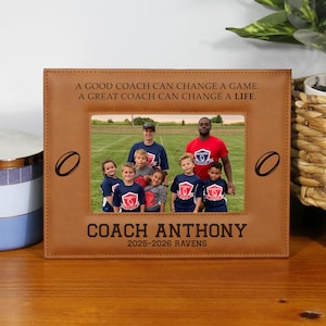 Engraved Rugby Coach Gift Rugby Coach Appreciation Gift Picture Frame A Good Coach Can Change a Game A Great Coach Can Change A Life