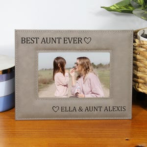 Engraved Personalized Gift for Aunt, Niece Nephew Aunt Picture Frame, Birthday Gift for Aunt, Christmas Gift for Aunt, Best Aunt Ever