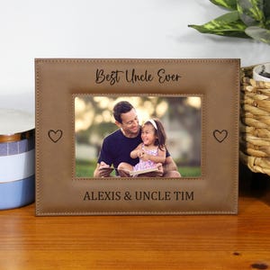 Engraved Personalized Gift for Uncle Niece Nephew Uncle Picture Frame Christmas Gift Uncle Uncle Birthday Gift Funcle Best Uncle Ever