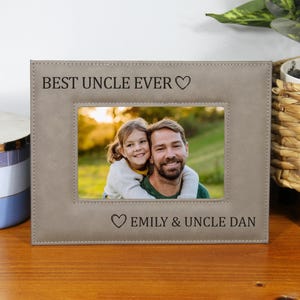 Engraved Personalized Gift for Uncle Niece Nephew Uncle Picture Frame Christmas Gift Uncle Uncle Birthday Gift Funcle Best Uncle Ever