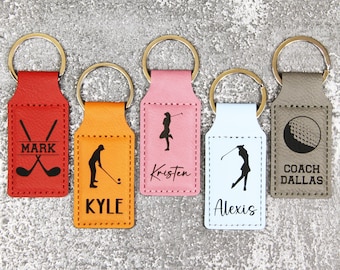 Custom Golf Keychain - Bulk Golf Team Gifts Bulk, Golf Tournament Favors Golf Fundraiser Items Bulk Christmas Gift for Golfer