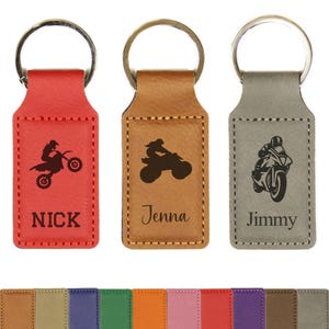 Engraved Custom Offroading Keychain, Street Bike Keychain, Dirt Bike Keychain, Four Wheeler Keychain, Motorcycle Keychain, Bulk Discounts