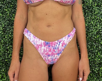 Retro Cheeky Reversible Bikini Bottom, Bubble Gum Cheeky Bikini, Skimpy Surf Thong, Laguna Bikini Bottom, Floral Bikini,  2 Bikinis in 1