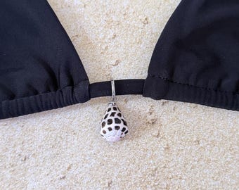 Hebräische Muschel Charm Top, Edelstahl Bikini Zubehör