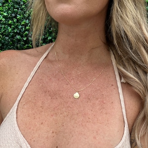 Gold Filled Dainty Shell Necklace, Delicate Shell Necklace, Gold Shell Necklace, Tiny Shell Necklace, Sea Mermaid Shell Necklace Gift, 12k