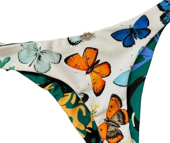 Bas de bikini reversible coquin bas maigre bas de bikini Avalon bikini papillon baiser sale 2 bikinis en 1 bikini leopard Etsy Canada