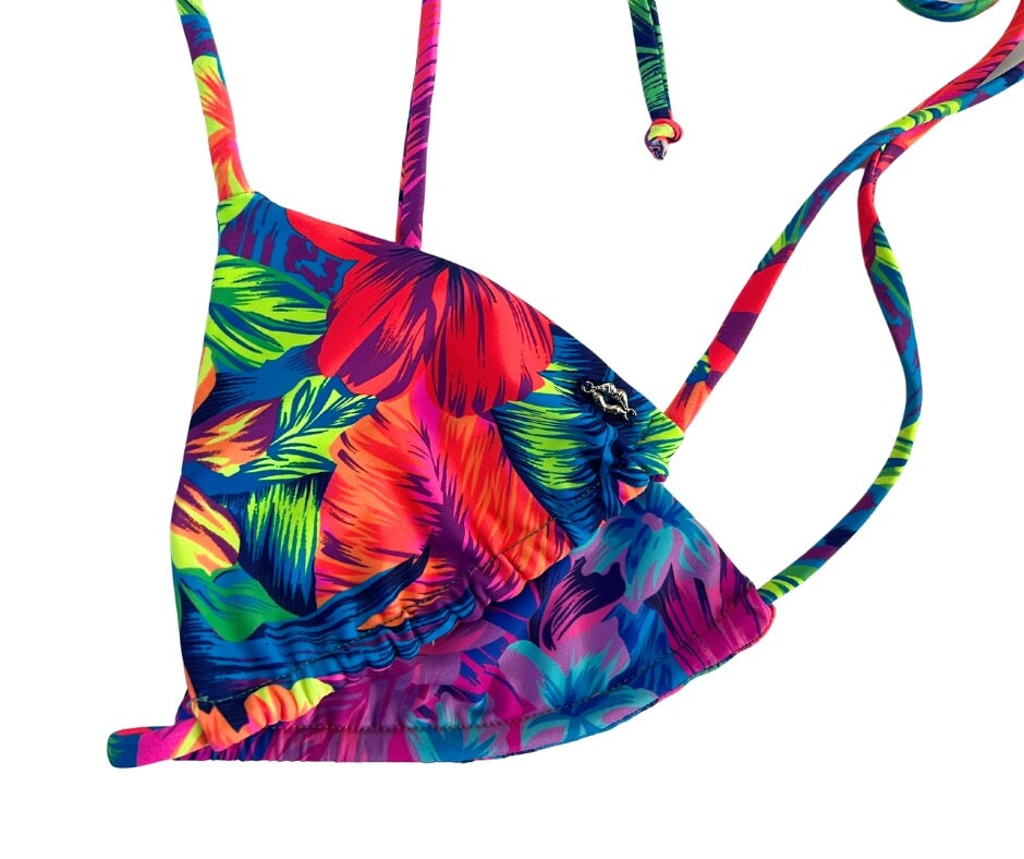 Classic Triangle Reversible Bikini Top, Salty Kiss Shore Classic Triangle Reversible Bikini Top, Salty Kiss Shore