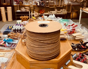 Kraft Brown Fibre Rush: 5/32" 10lb Spool, DIY Weaving Material