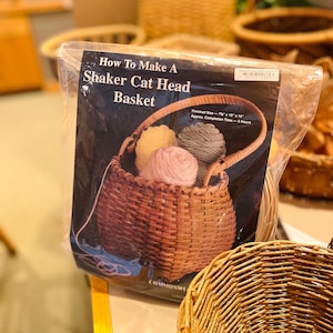 Shaker Cat Head Basket Kit With Step By Step Instructions and All Materials Needed - Farmhouse - Free Shipping - Rattan - Reeds - Wicker