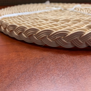 Round Reed Rattan Braid 3/4&quot;- Twisted 3 Ply - Woven Three Strands of Round Reed - Sold By The Yard - Wicker & Basket Weaving - DIY Farmhouse