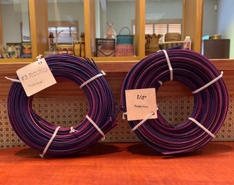Purple Haze Basket Weaving Pre-Dyed Reed: Flat & Round Reed Options