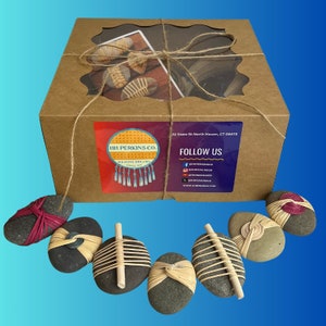 Rock Wrapping Kit - Zen Stones - 3 Patterns with Guided Instructions - DIY Craft Kit - Cane, Danish Cord, Rattan Crafts