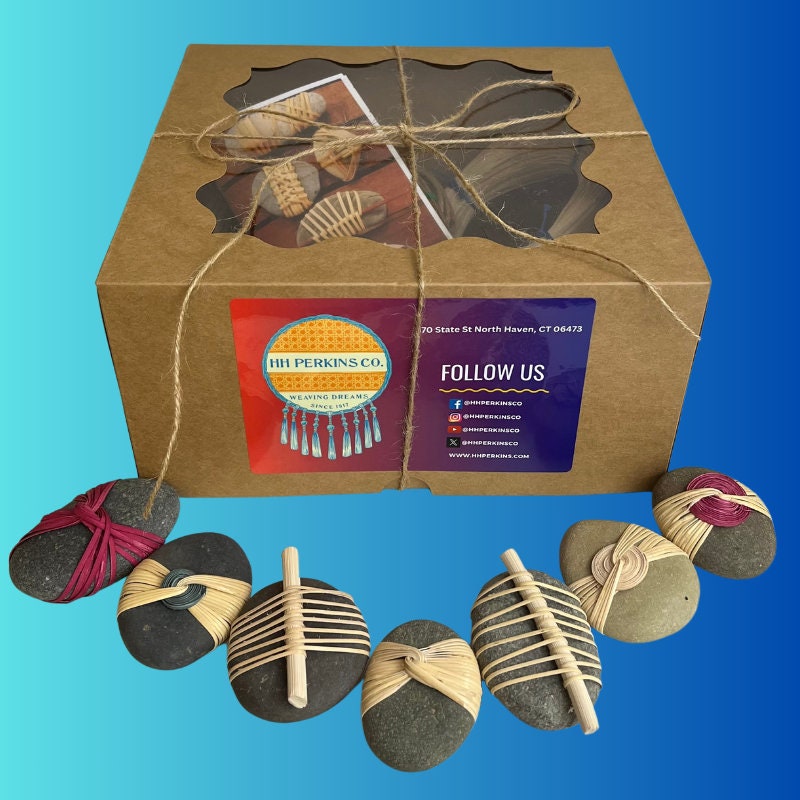 Rock Wrapping DIY Craft Kit: Zen Stone Art With Cane & Cord - Etsy