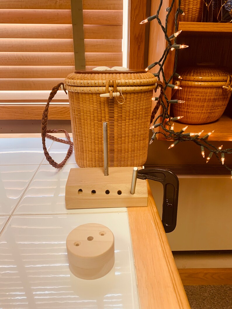 Nantucket Basket Weaving Stand 3 Piece Set 3 C Clamp Etsy