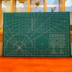 Basket Weaving Mathematical Mat: Double Sided Metric & US Math (18x12 inches)