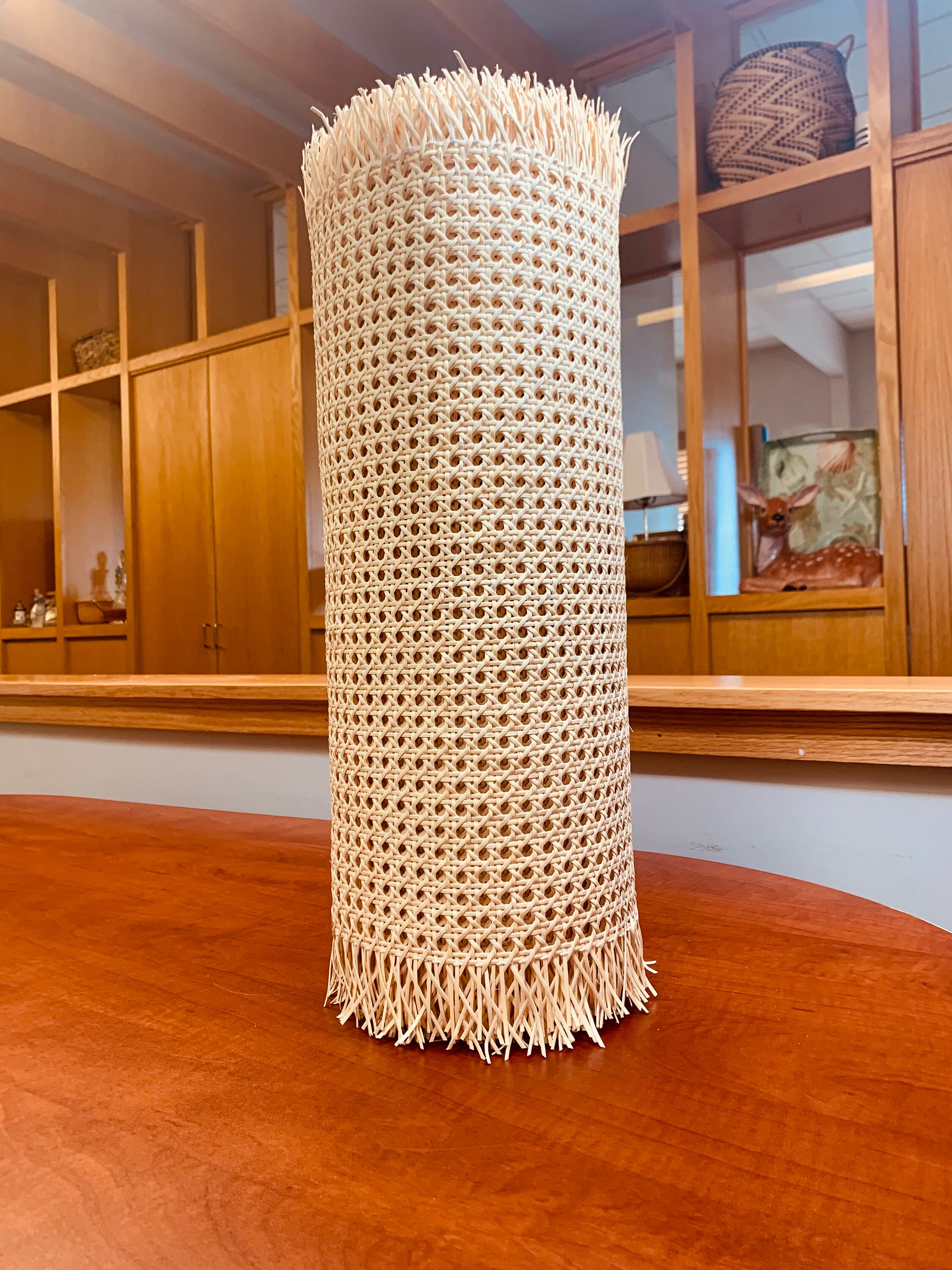 Fine 1/2 Cane bing 18 Width Pressed Cane Sheet Pre Woven Rattan