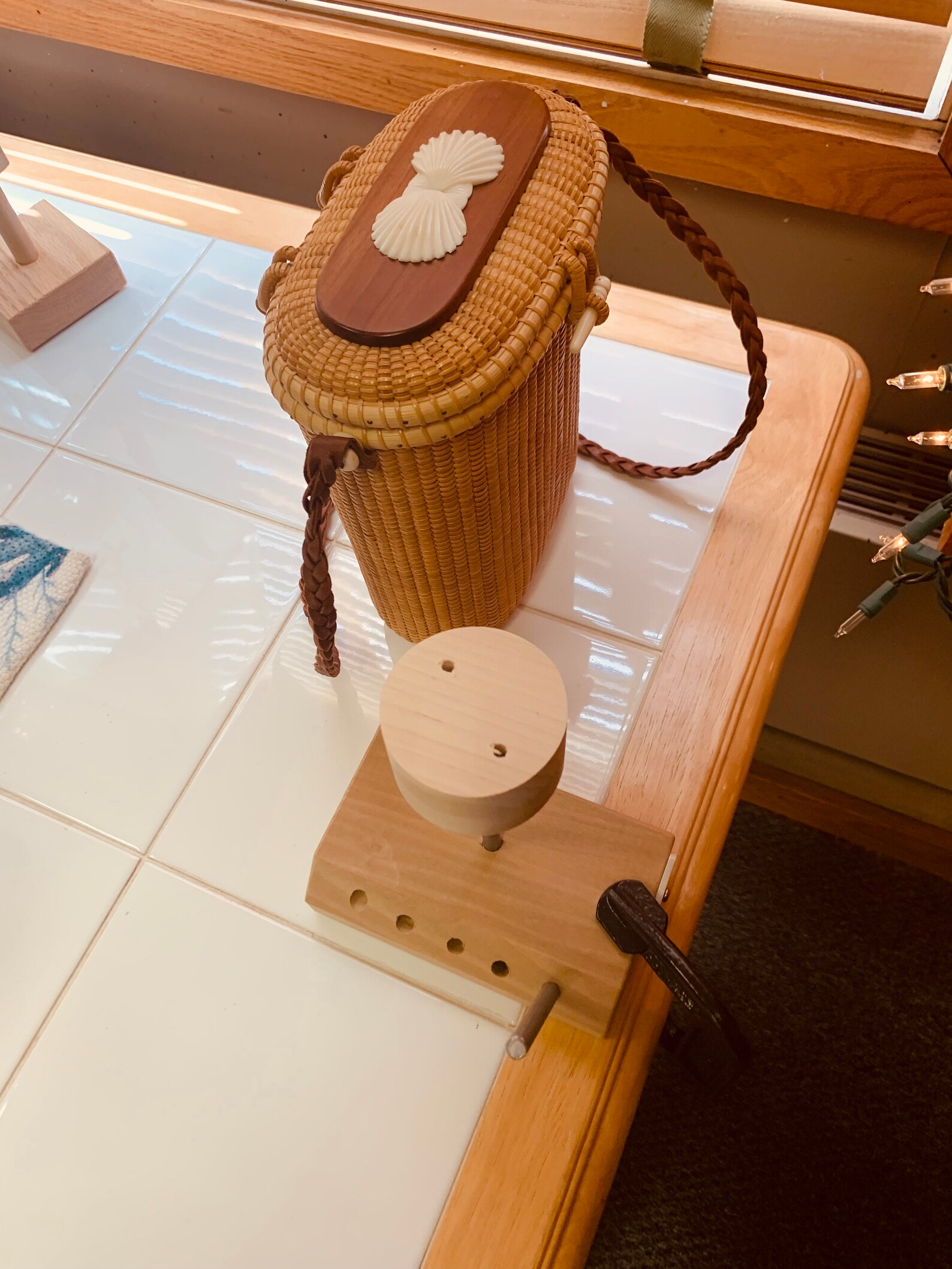 Nantucket Basket Weaving Stand 3 Piece Set 3 C Clamp Etsy