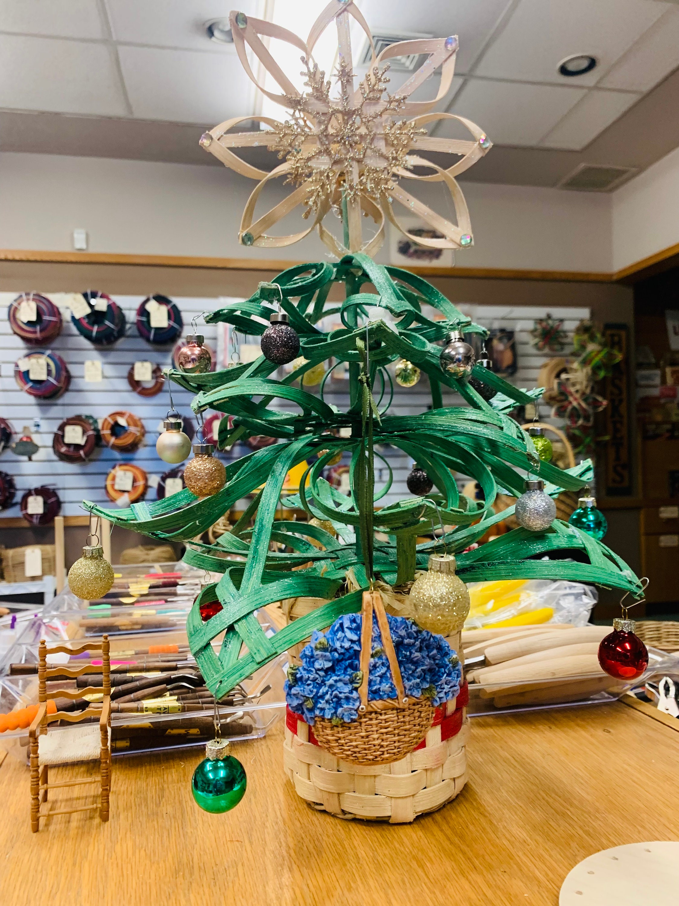 Magnificent Handmade Nantucket Basket Ornament Basket Weaving Christmas