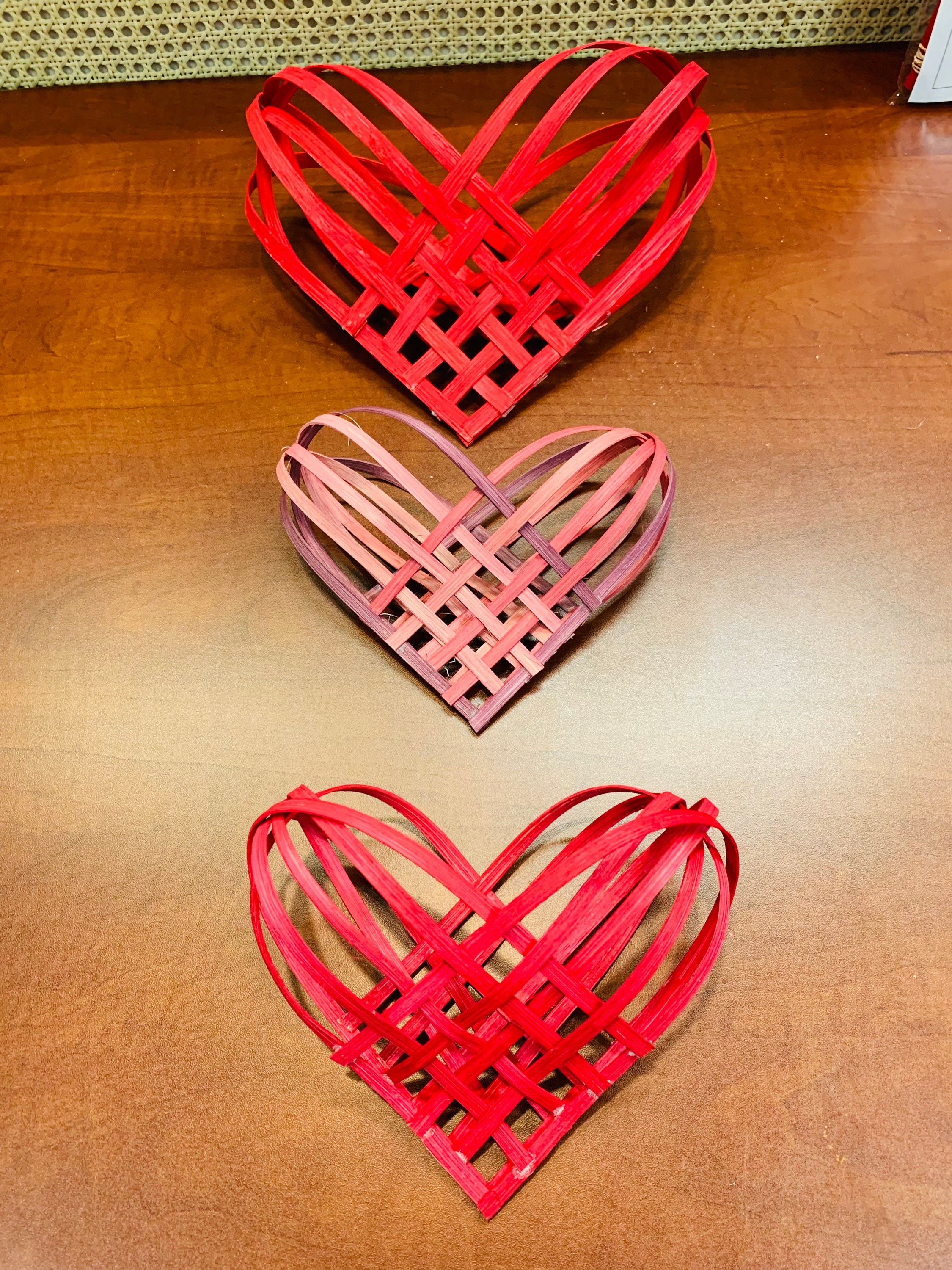 Woven Reed Heart Kit Flat Reed Weaving Kit Valentines Day Hearts DIY Crafts Gifts All Materials