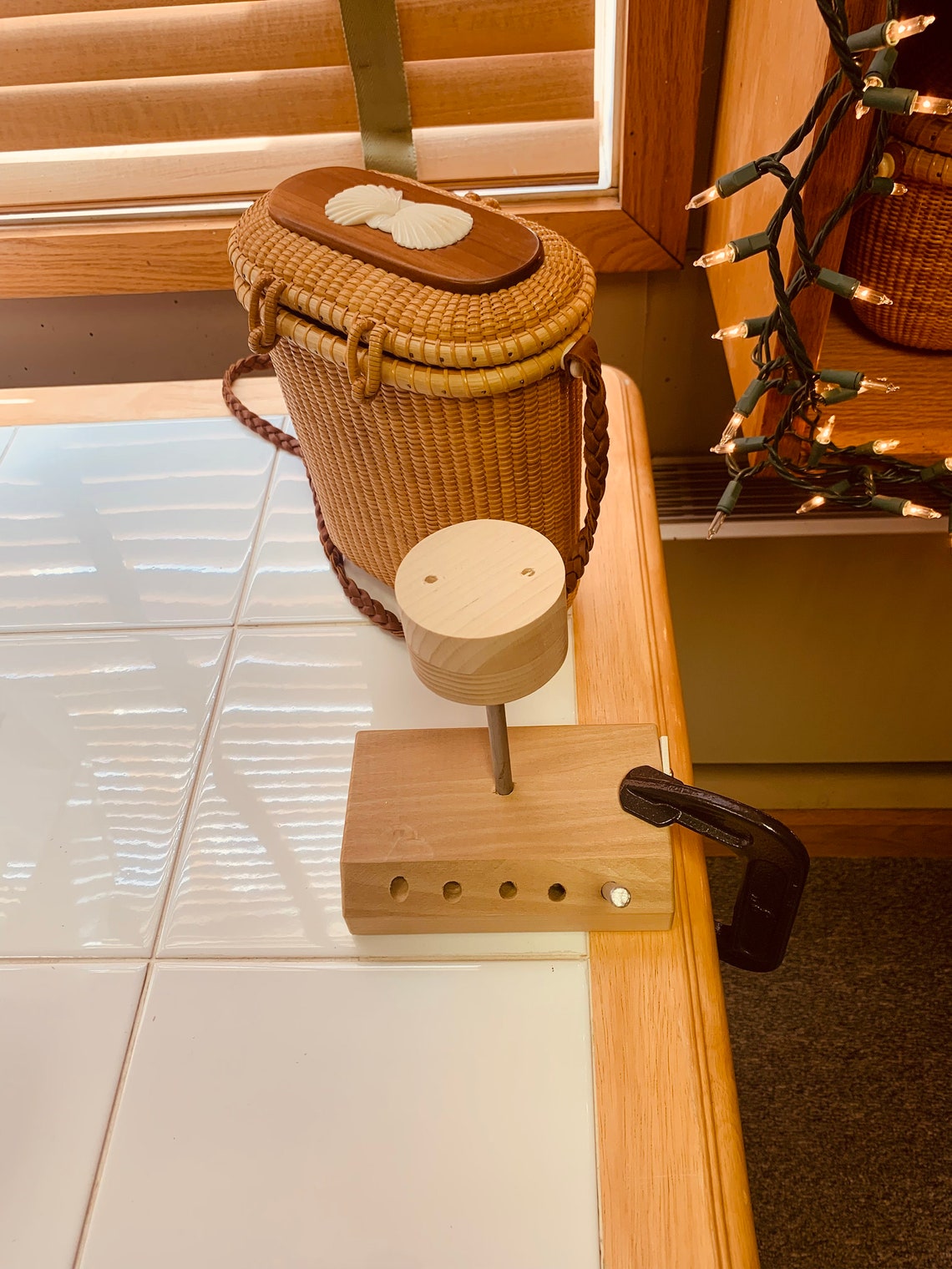 Nantucket Basket Weaving Stand 3 Piece Set 3 C Clamp Etsy