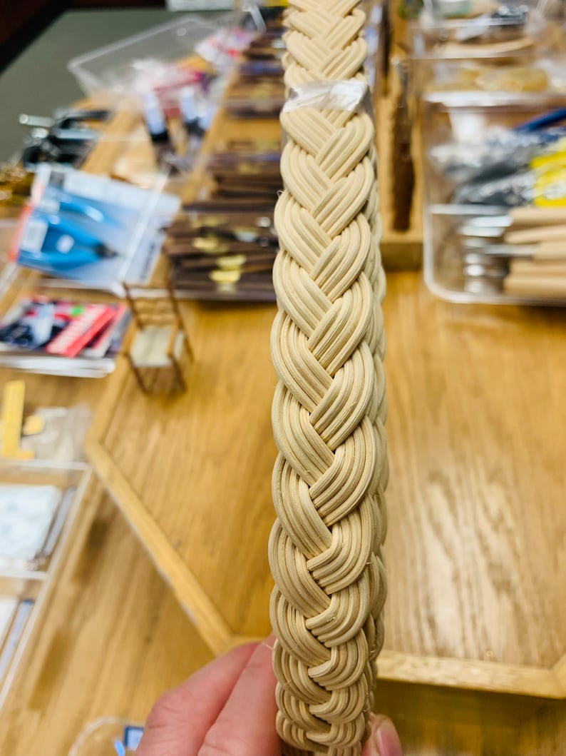 Round Reed Rattan Braid 7/8 Twisted 4 Ply Four Woven Strands of Round