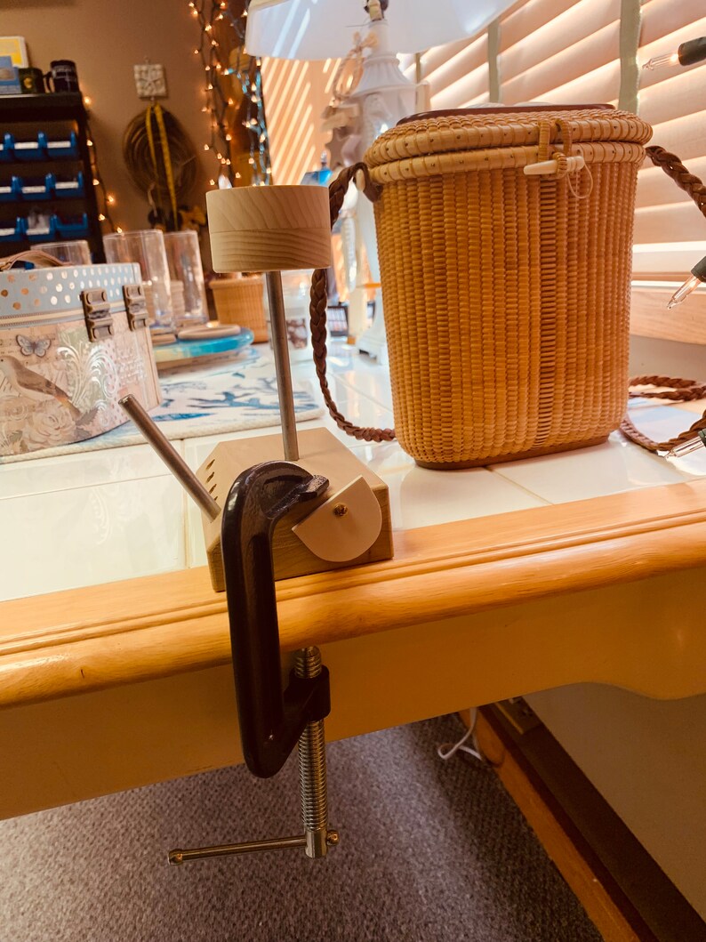 Nantucket Basket Weaving Stand 3 Piece Set 3 C Clamp, Mold Stand