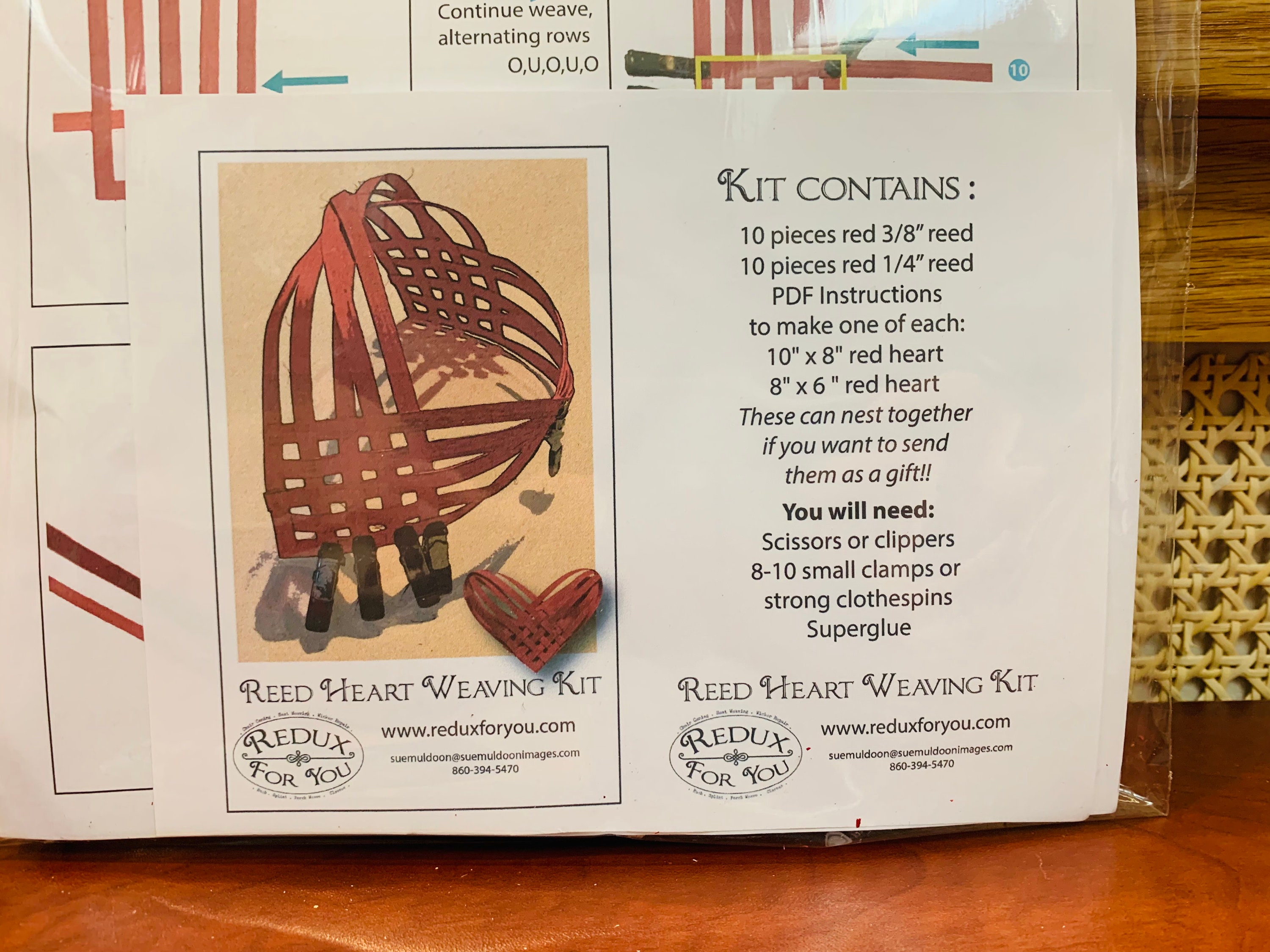 Woven Reed Heart Kit Flat Reed Weaving Kit Valentines Day Hearts DIY Crafts Gifts All Materials