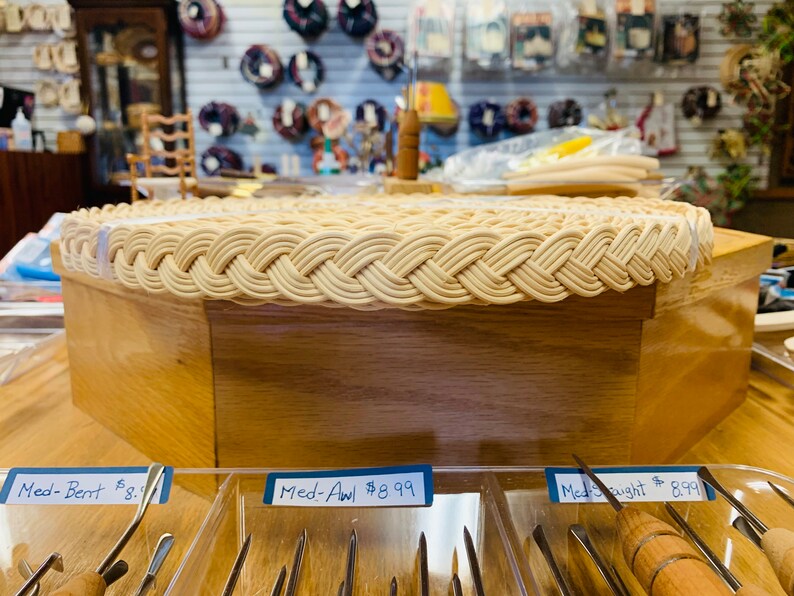 Round Reed Rattan Braid 7/8 Twisted 4 Ply Four Woven Strands of Round