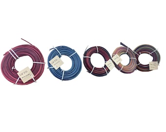 Pre-Dyed Basket Weaving Reed: 1/4" Flat Oval - 100 Feet