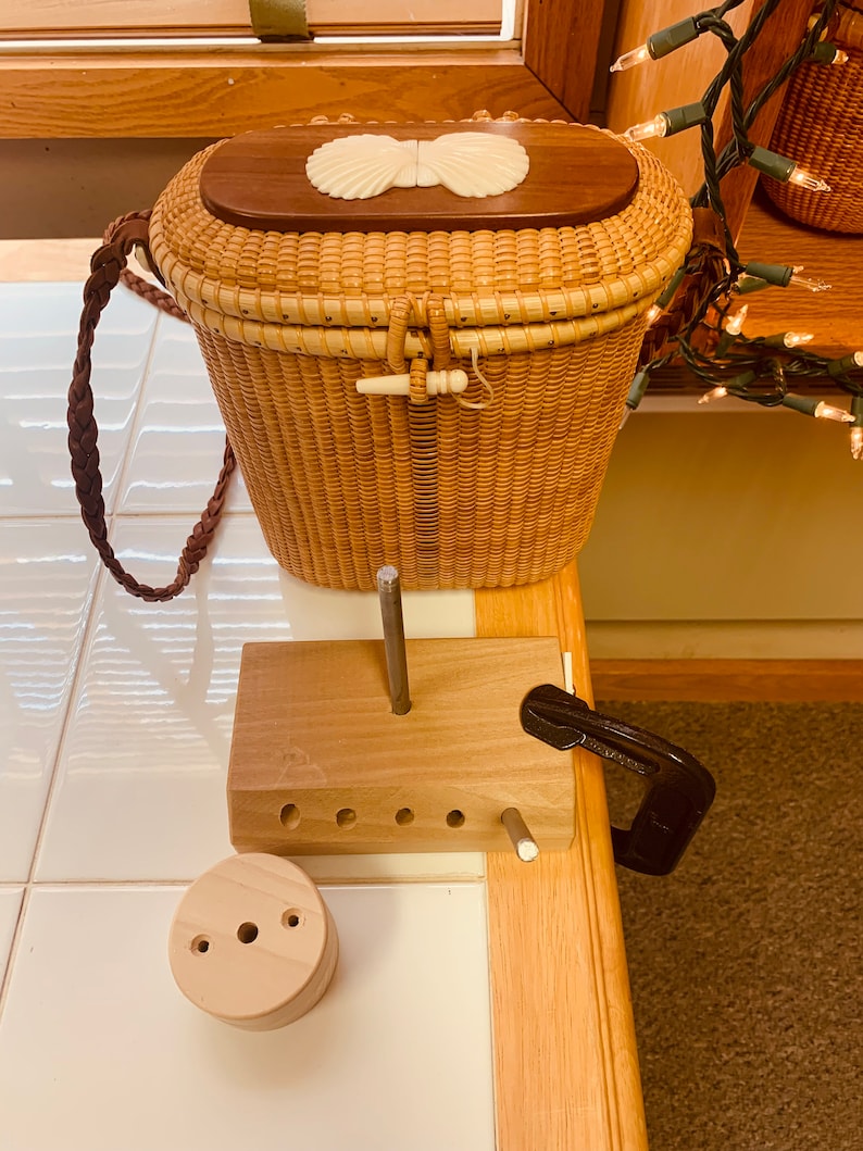 Nantucket Basket Weaving Stand 3 Piece Set 3 C Clamp Etsy