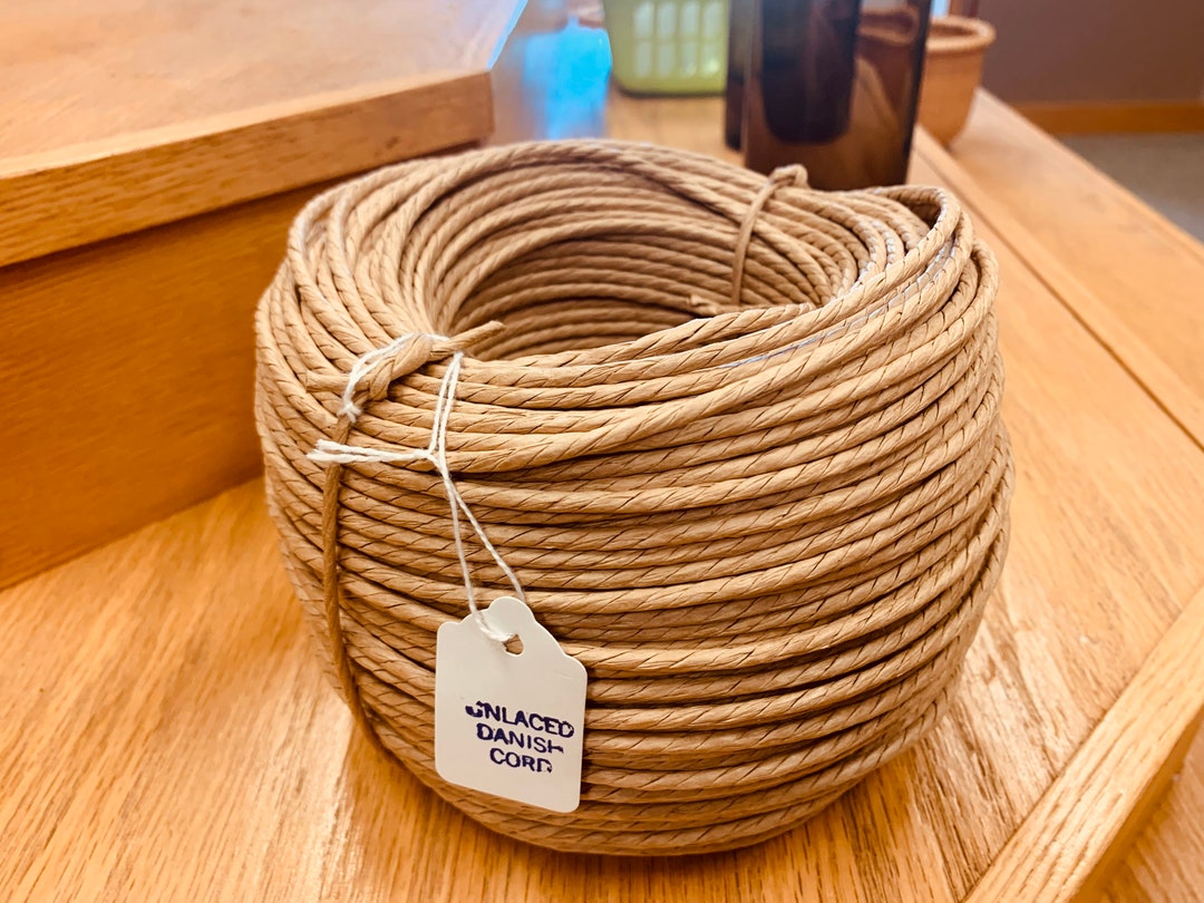 Danish Cord Unlaced 2lb Coil Authentic Denmark Seat Cord 365 FT Long 3