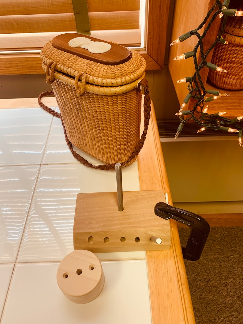 Nantucket Basket Weaving Stand 3 Piece Set 3 C Clamp Etsy