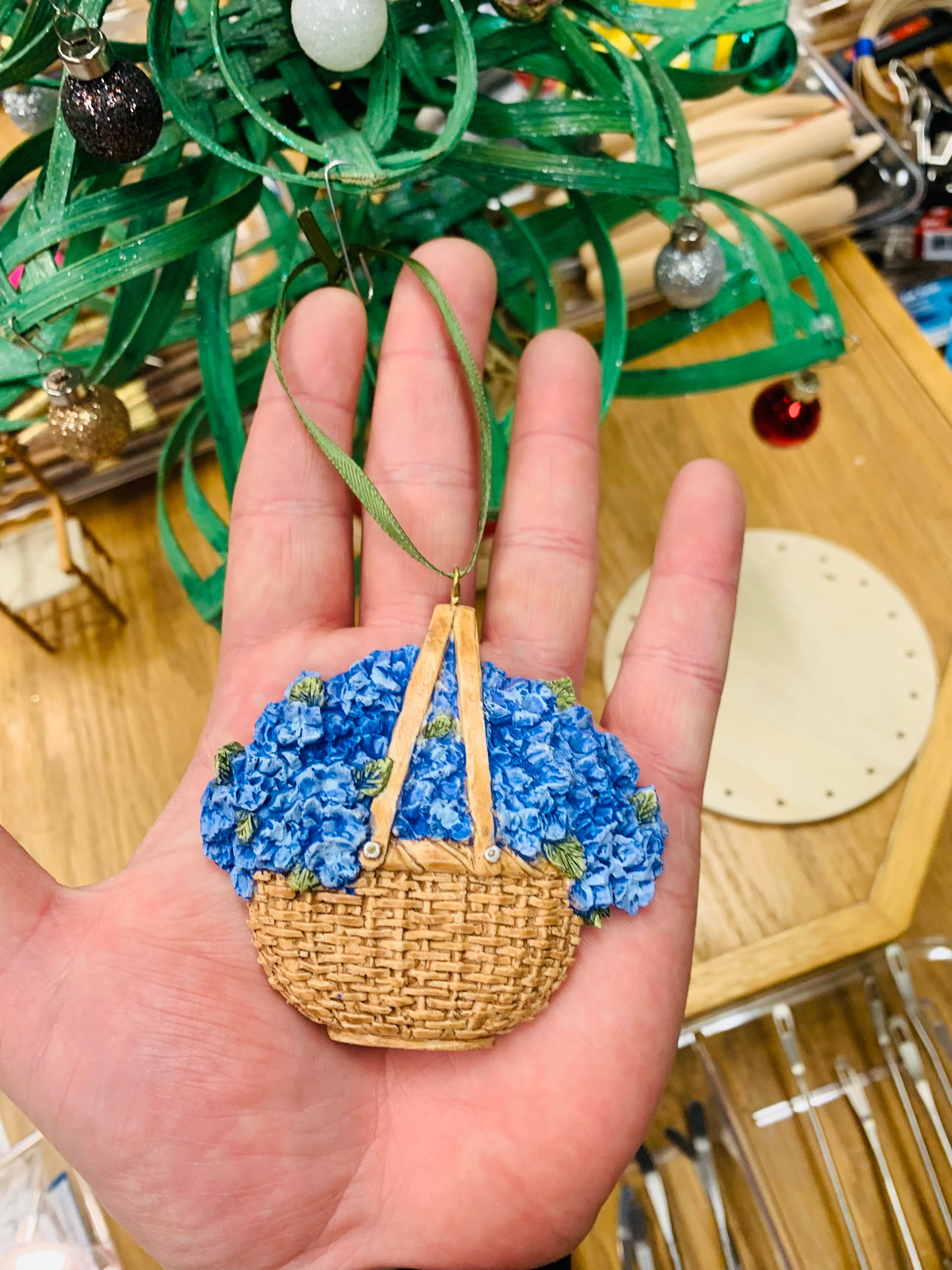 Magnificent Handmade Nantucket Basket Ornament Basket Weaving Christmas