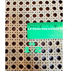 24&quot; Fine 1/2&quot; Grade A Cane Webbing Also Called Rattan Webbing, Machine Cane, Pressed Cane, and Pre Woven Cane
