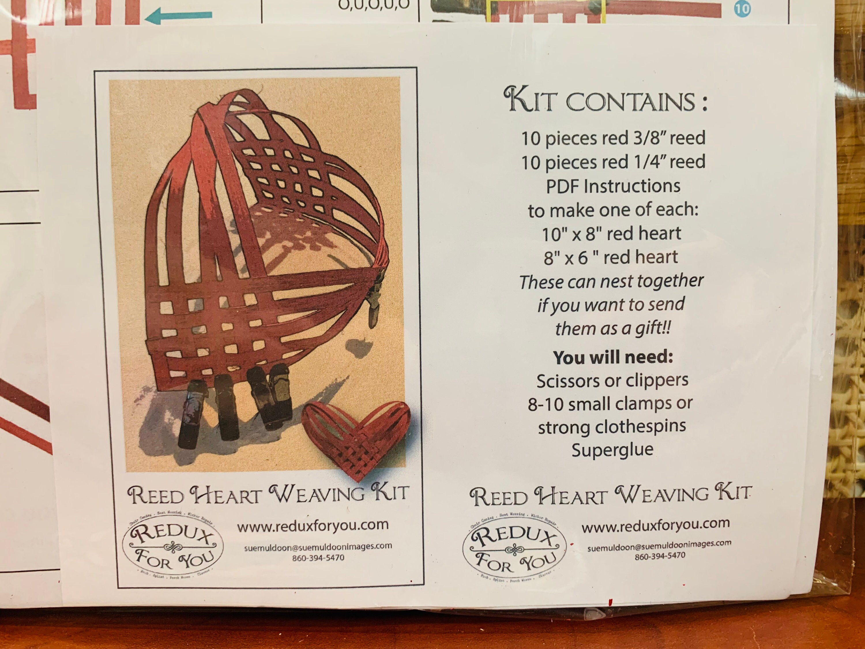 Woven Reed Heart Kit Flat Reed Weaving Kit Valentines Day Hearts DIY Crafts Gifts All Materials