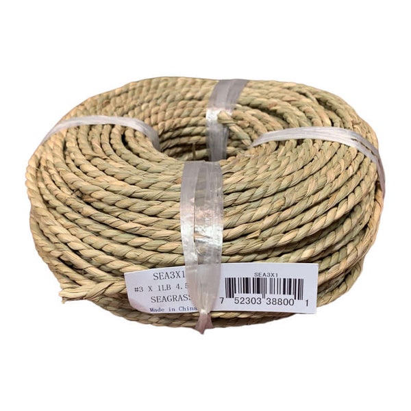 Hong Kong Grass 1lb Coils - Braided Seagrass - Natural Weaving Materials - DIY Crafts - Basket Weaving