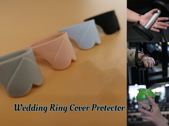 Buy Ring Protector for Working Out 4PCS Silicone Ring Guards for Men and  Women Heart-shaped Wedding Bands Cover Protector Online in India 