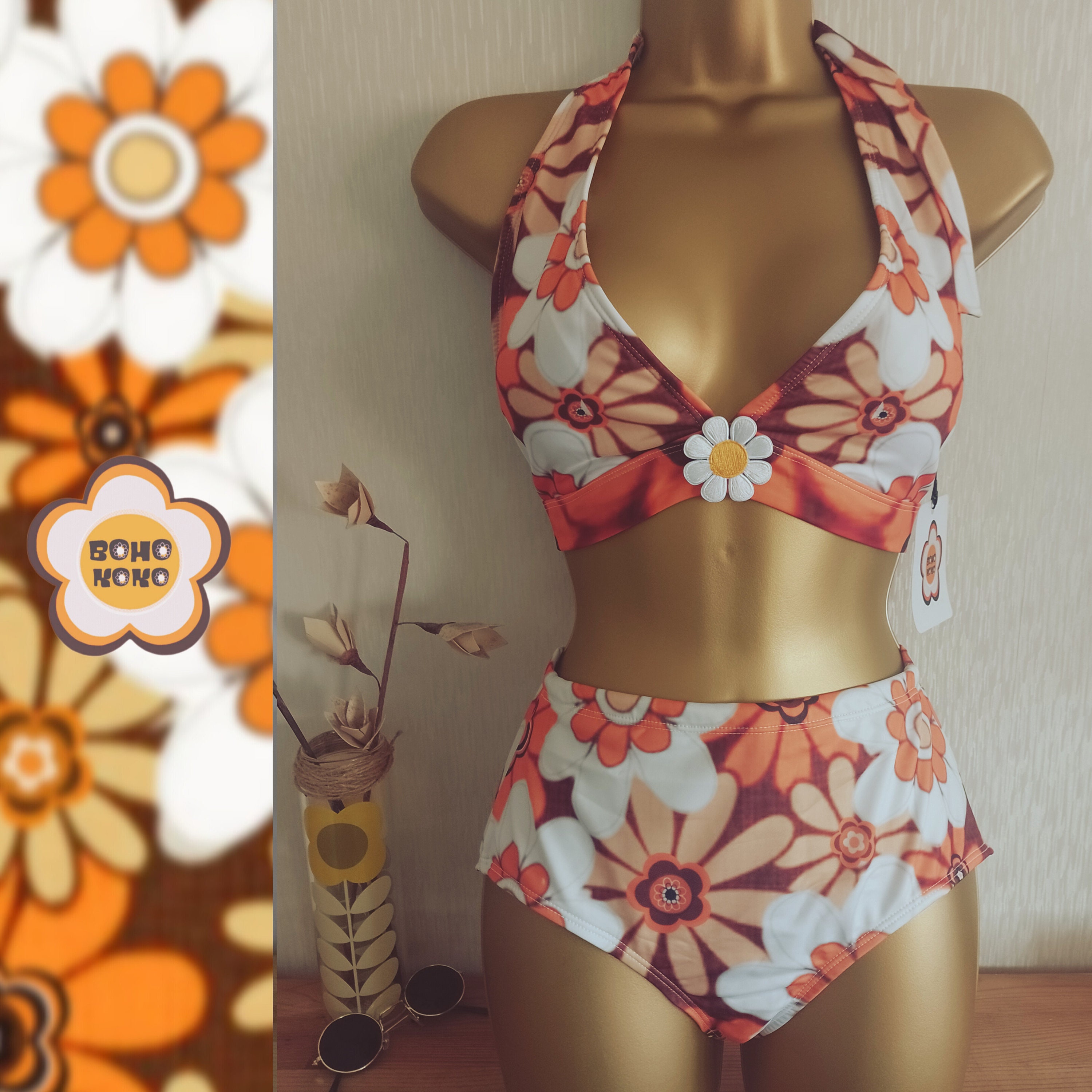  GUYOS Fruit of Papaya Pattern Women's Plus Size Bikini Sets Two  Piece Swimsuits Bikini Tops with Shorts Bathing Suits for Women : Clothing,  Shoes & Jewelry