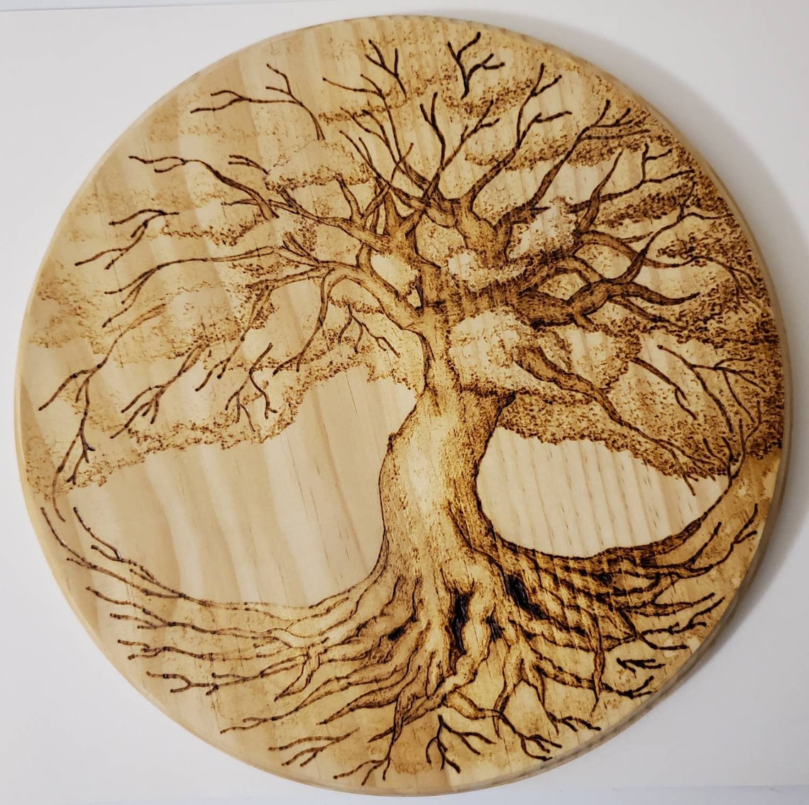 Freehand Woodburning: Tree of Life With Hanging Poem - Etsy