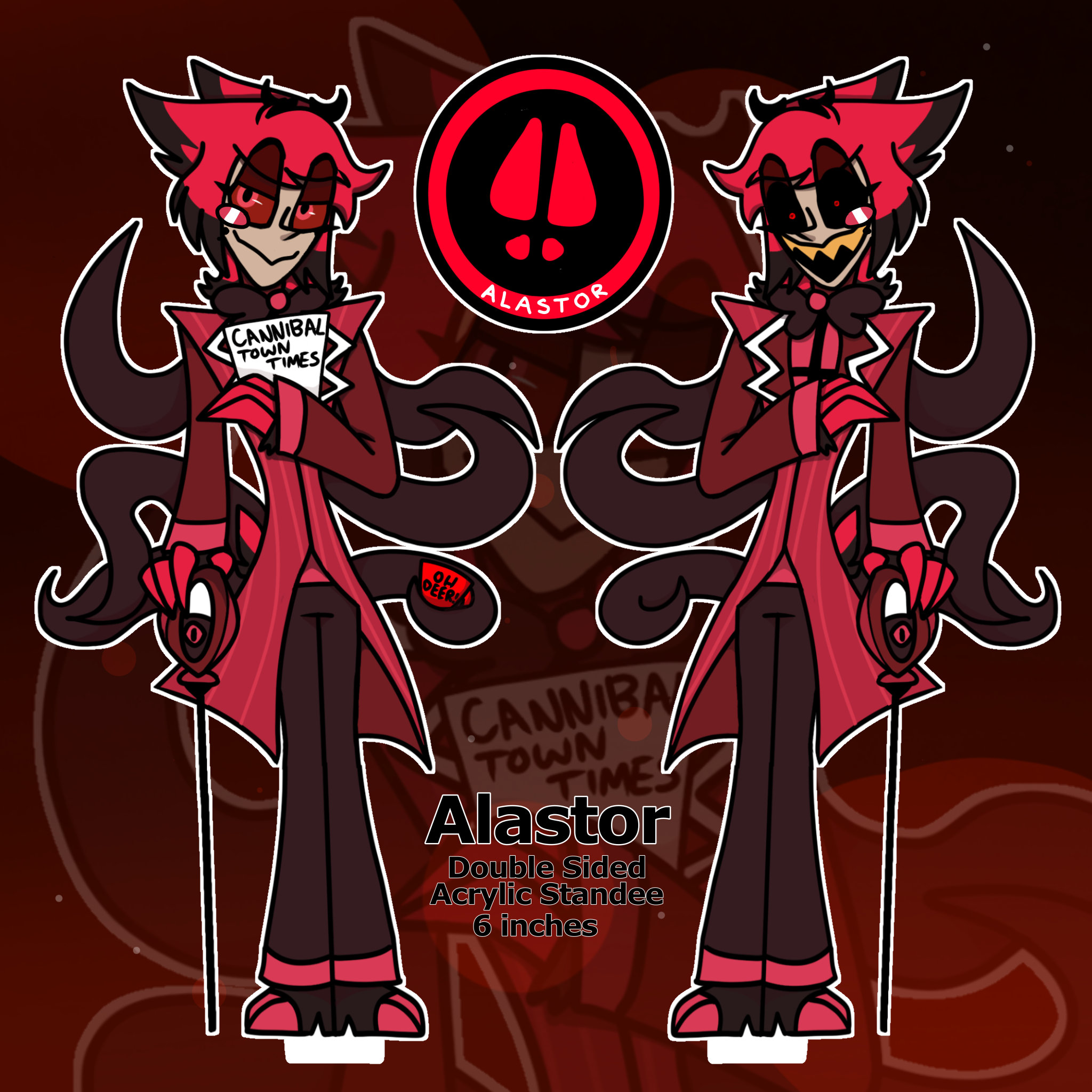 Alastor Standee (PRE-ORDER) Hazbin Hotel - Etsy