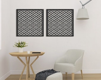 Modern Wooden Wall Decor Art, Laser Cut Geometric Large Ornament Panel, Bedroom Decor Minimalist Abstract Boho Decorativ Furniture And Decor