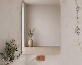 Frameless Arch Mirror, Arched Wall Mirror, Long Large Entryway Hallway Full Length Bathroom Vanity