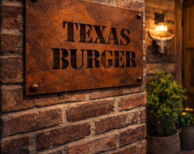 Custom Rusty Metal Sign, Farm Signs, Personalized Gifts, Custom Logo, Custom Laser Cut Custom Rusty Metal Sign, Personalized Farmhouse Decor