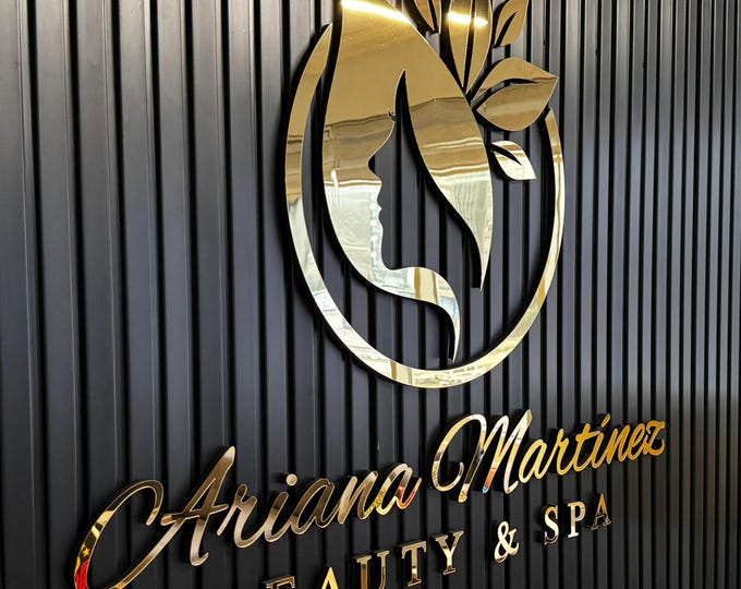 Laser Cut Logo Sign, Beauty Salon Sign, 3D Business Sign, Business Sign, Custom Laser Cut, Logo With Raised 3D Design, Dentist Sign