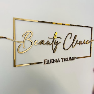 Laser Cut Logo Sign, Beauty Salon Sign, 3D Business Sign, Business Signboard, Custom Laser Cut, Logo With Raised 3D Design, Dentist Sign