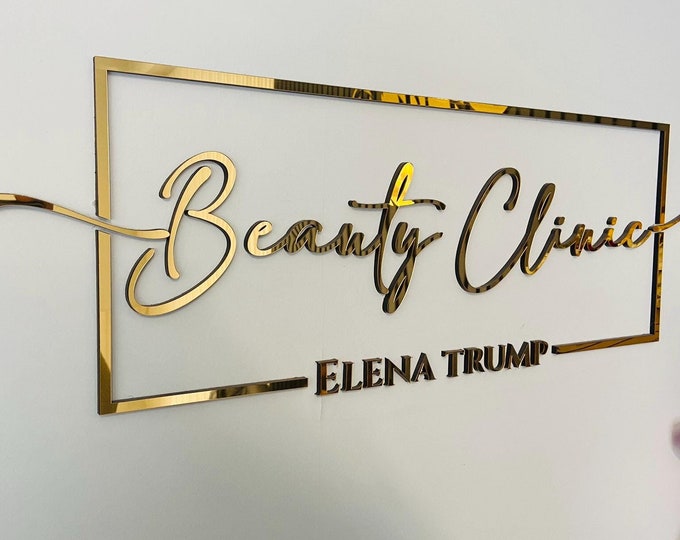 Laser Cut Logo Sign, Beauty Salon Sign, 3D Business Sign, Business Signboard, Custom Laser Cut, Logo With Raised 3D Design, Dentist Sign