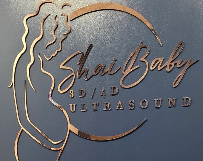 Business Sign, Laser Cut Logo Sign, Beauty Salon Sign, 3D Office Sign,  Custom Laser Cut, Logo With Raised 3D Design, Dentist Sign