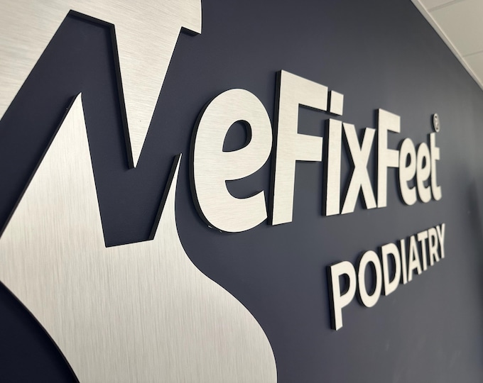 Laser Cut Logo Sign, Beauty Salon Sign, 3D Business Sign, Business Signboard, Custom Laser Cut, Logo With Raised 3D Design, Dentist Sign