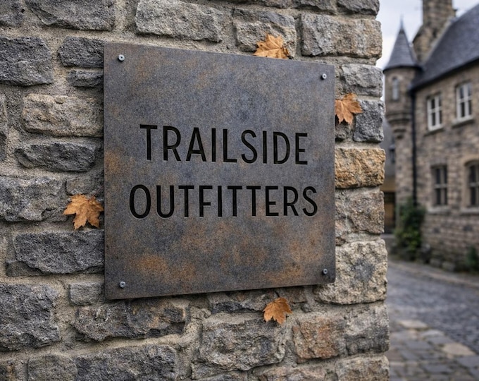 Custom Raw Metal Sign, Corten Steel Sign, Custom Business Logo, Custom Metal Sign, Business Logo Sign, Lazer Cut Metal Sign, Wall Gift Sign