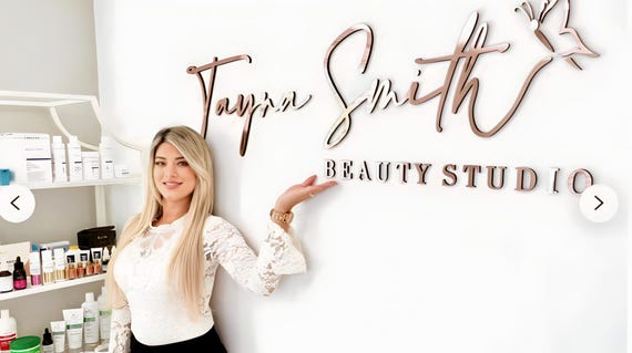 Laser Cut Logo Sign, Beauty Salon Sign, 3D Business Sign, Business Signboard, Custom Laser Cut, Logo With Raised 3D Design, Dentist Sign